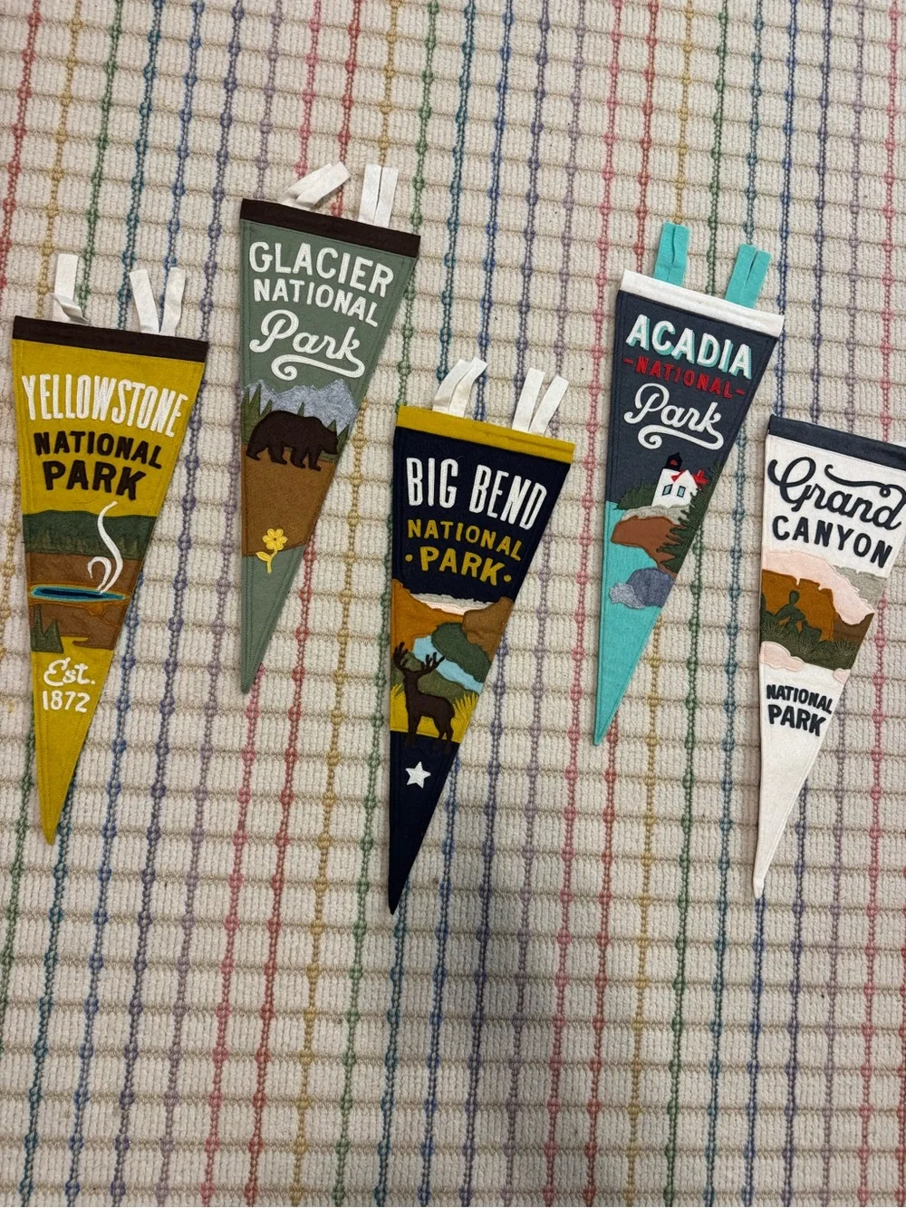 Yoho & do- Designer Felt Pennants- as a set or individually